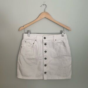 Billabong White Jean Skirt